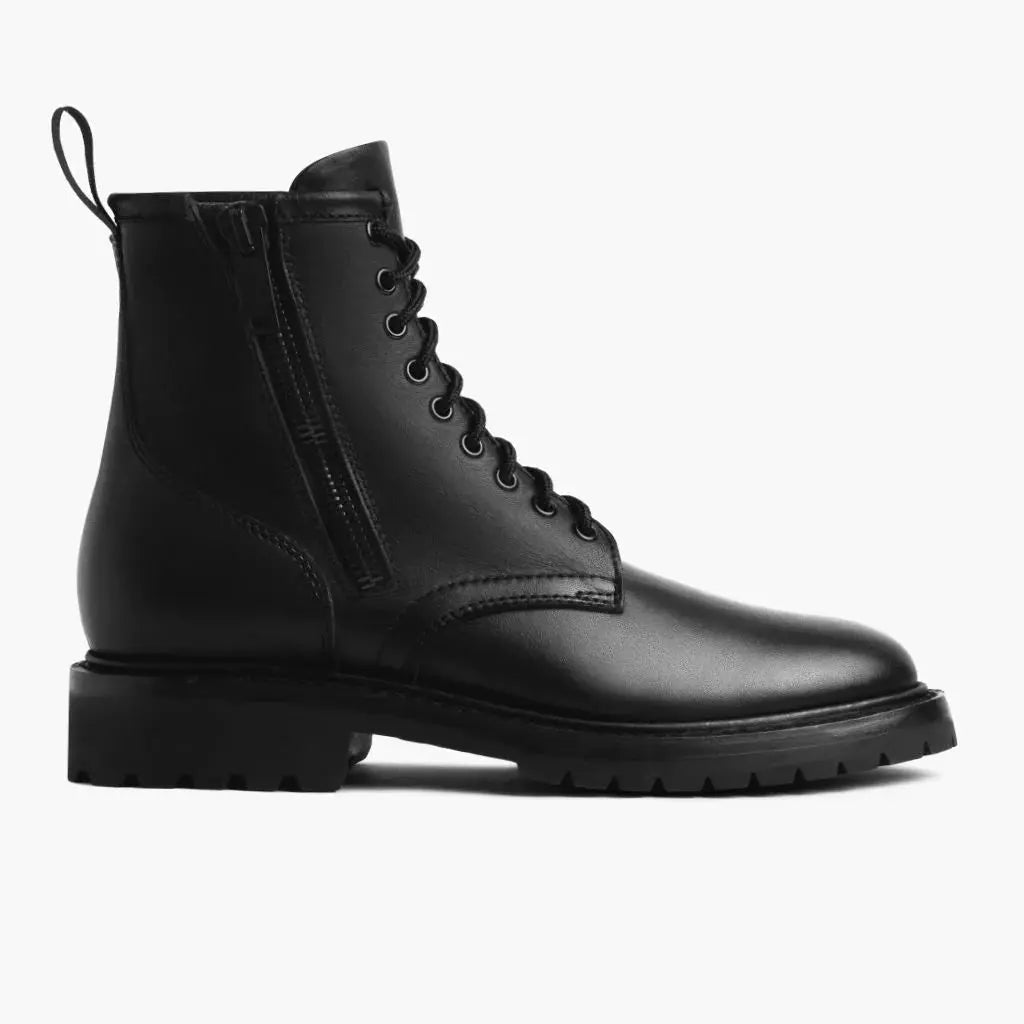 Black Leather Combat Boots HeavenAngels