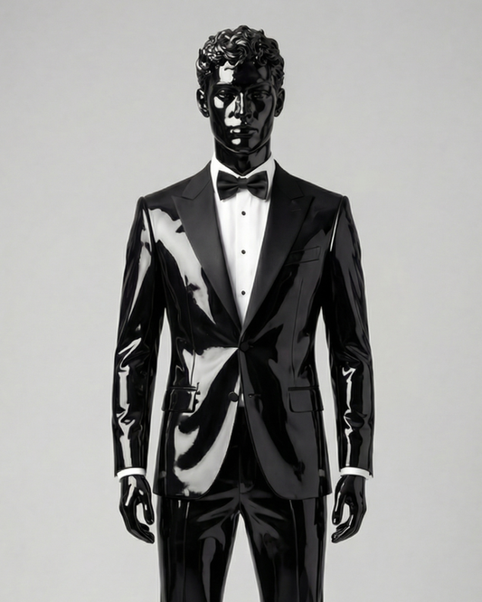 Liquid glass Patent Tuxedo Set