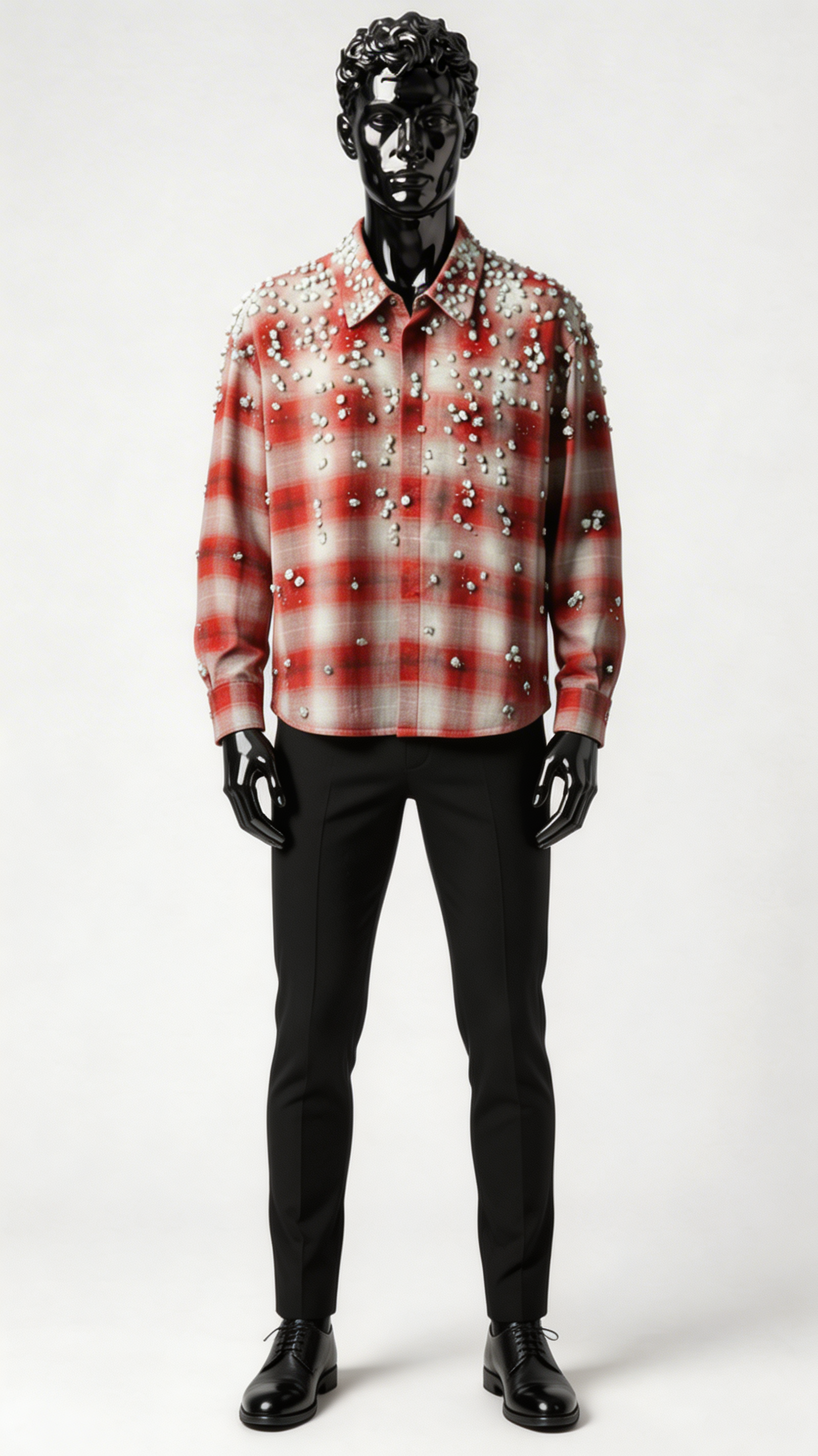 Crimson Static Rhinestone Shirt HeavenAngels
